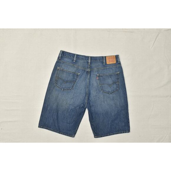 Men's Levi's 569 Loose Straight Denim Jean Shorts Regular Size 40 Blue Cotton - Picture 8 of 8
